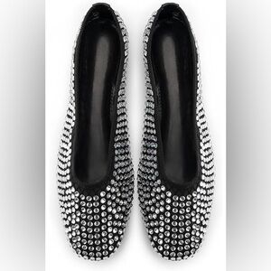 Ballet Flats for Women,Rhinestone Flat Shoes Sparkly Ballerina Shoes